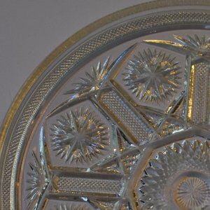 Vintage Cut Glass Serving Tray